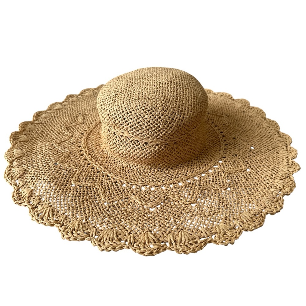 Nine West Woven Tan Sun Hat